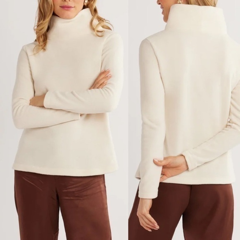 Dudley Stephens NWT Greenpoint Turtleneck Ivory Long Sleeve Sweater XXL